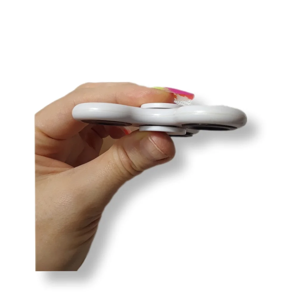 Fidget Toy Spinner Kids Toy Metal Motion Handheld White Grey